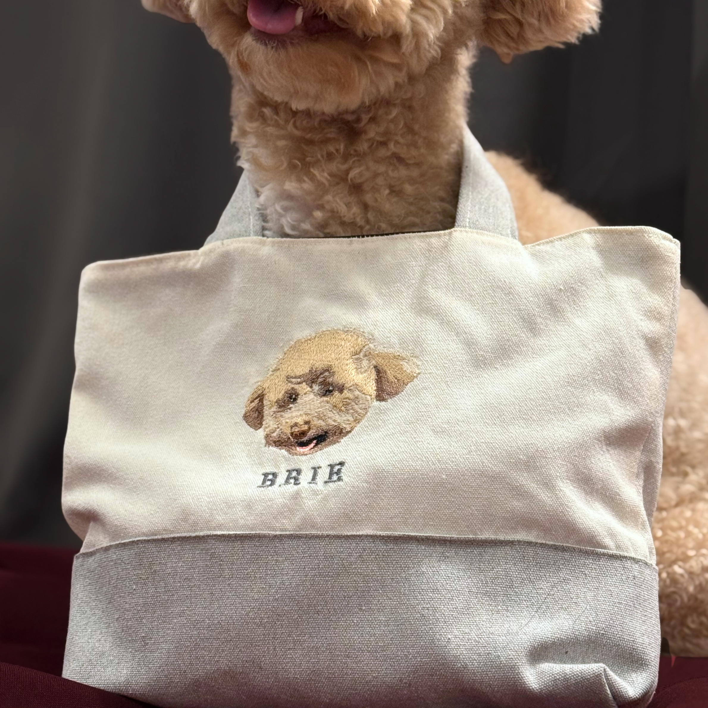 Embroidered Full Pet Portrait Tote Bag