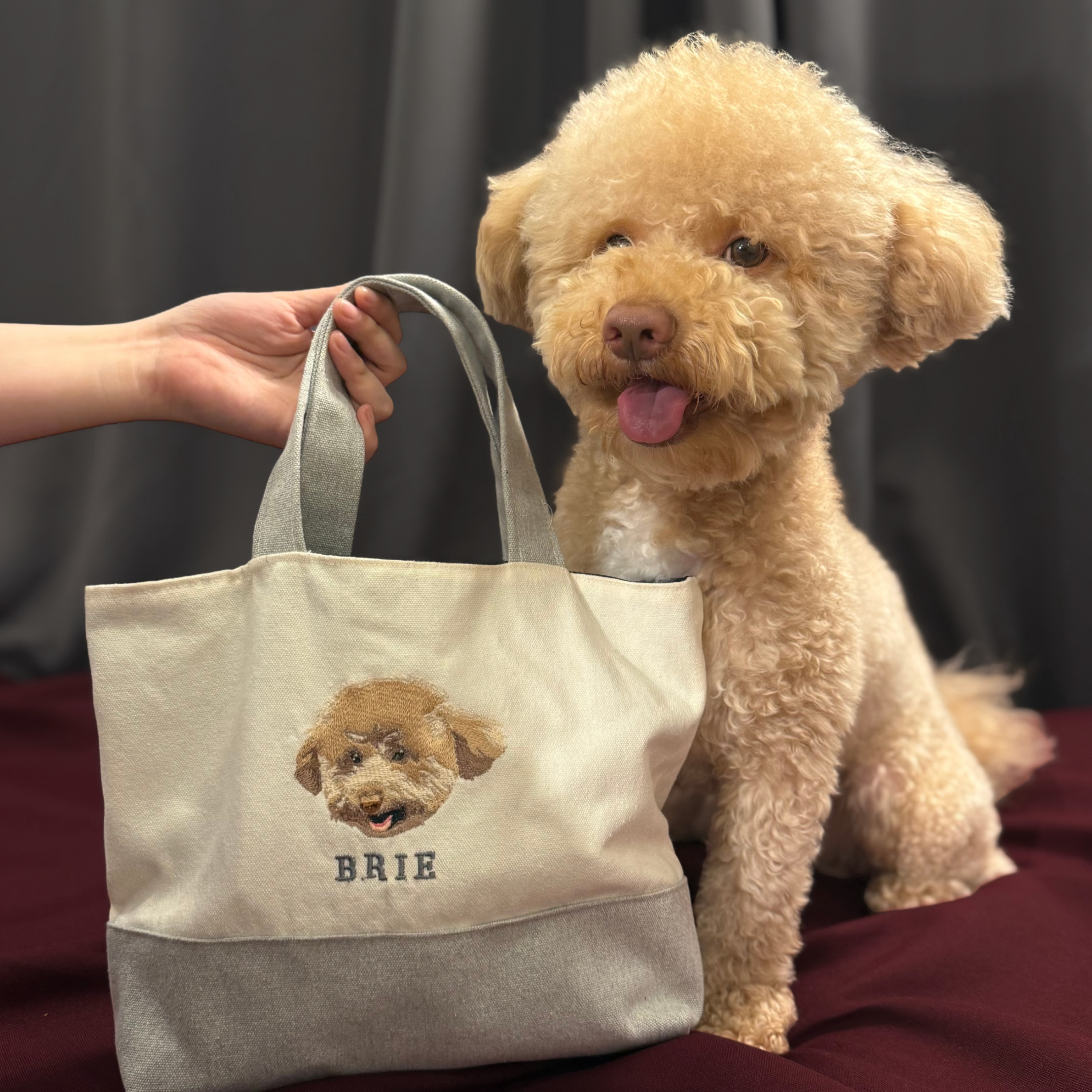 Embroidered Full Pet Portrait Tote Bag